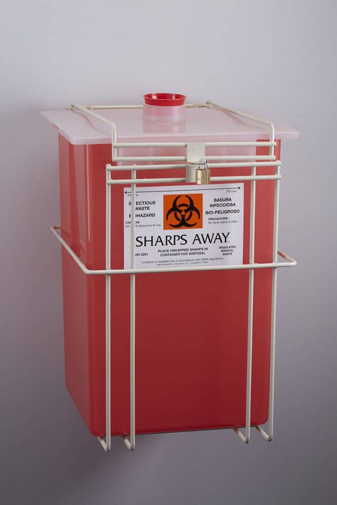 Lockable 8 gal wall bracket Solutions Inc.